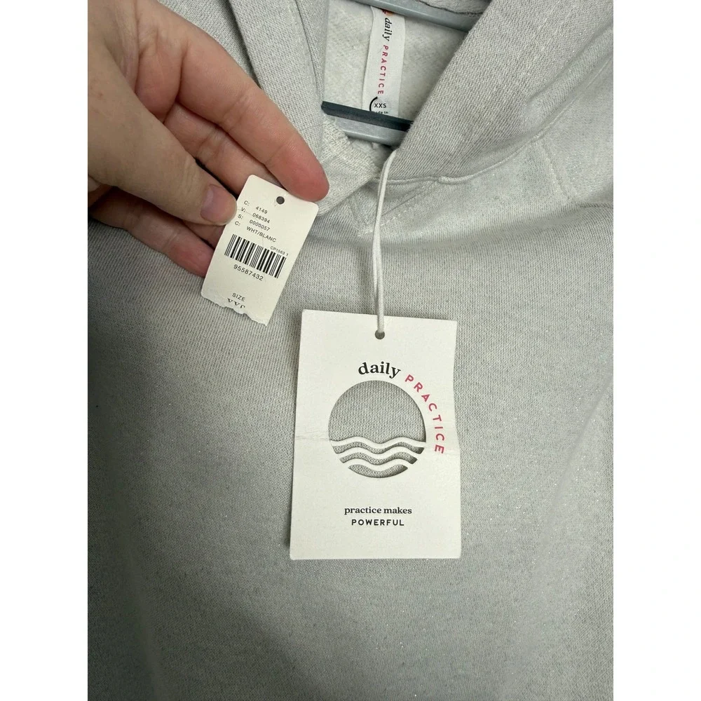NWT Anthropologie Daily Practice grey glitter hoodie‎